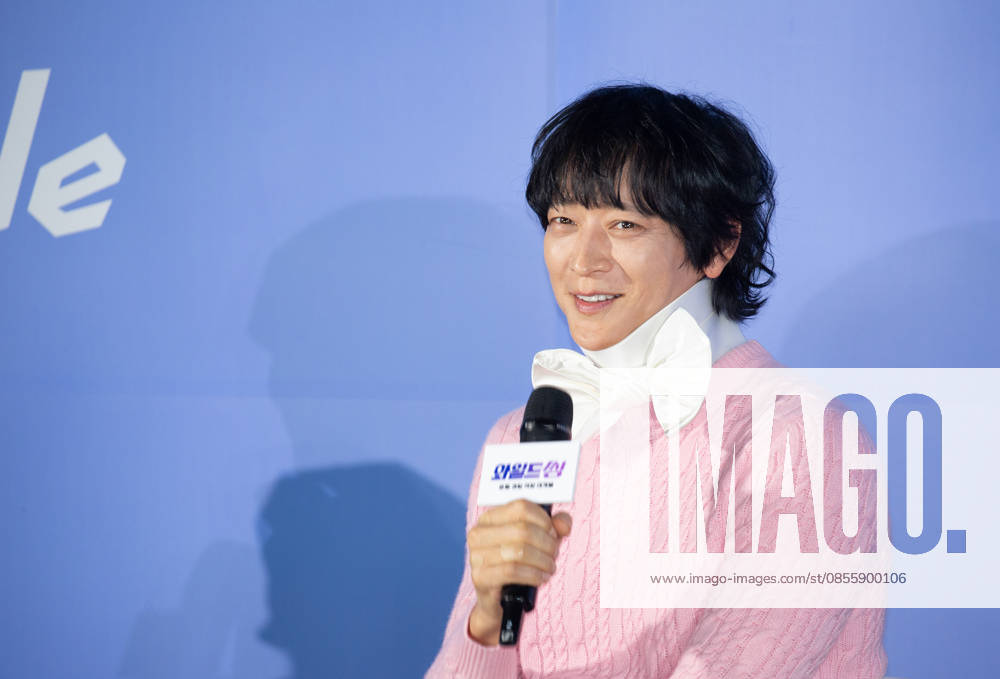 : Cast member Gang Dong-Won at a press conference for the movie Wild Sing in Seoul, South Korea. The Korean comedy movie recreates earlier era of K-pop scene. aflo_329509759