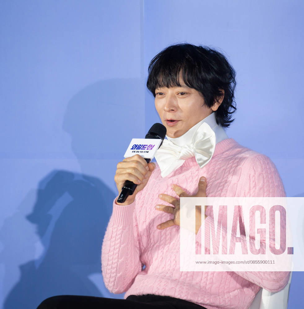 : Cast member Gang Dong-Won at a press conference for the movie Wild Sing in Seoul, South Korea. The Korean comedy movie recreates earlier era of K-pop scene. aflo_329509801