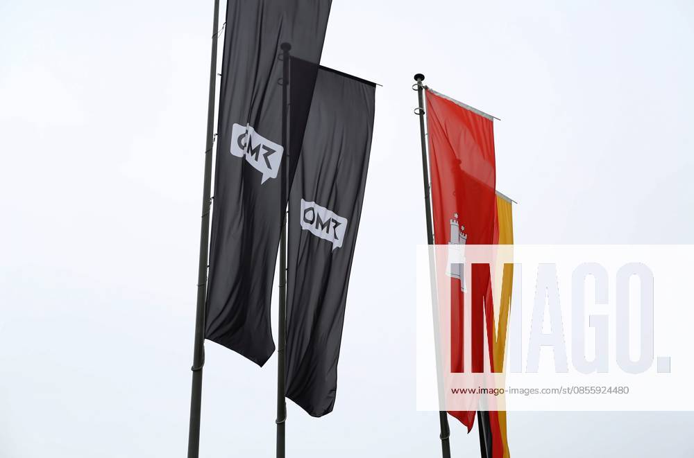 GER, Hamburg, trade fair, exhibition halls, Online Marketing Rockstars Festival, event for digital marketing and technology, OMR Expo, trade fair, OMR Festival 2026 in Hamburg, OMR, flags, flag, symbolic image, Hamburg CE