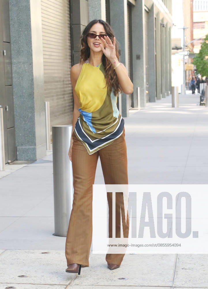 Eiza Gonzalez does an outfit change arriving and departing The View show to promote In The Grey Featuring: Eiza Gonzalez Where: New York City, New York, United States When: 07 May 2026 Credit: Roger Wong INSTARimages . NOT FOR USE BY NEWSPAPERS BASED IN THE UK.