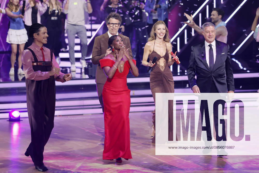 Juror Jorge Gonzalez, juror Motsi Mabuse, presenter Daniel Hartwich, presenter Victoria Swarovski and juror Joachim Llambi at the ninth dance show of the 19th season of the RTL dance show Lets Dance at the Coloneum Cologne, 08 05 2026 NRW Germany