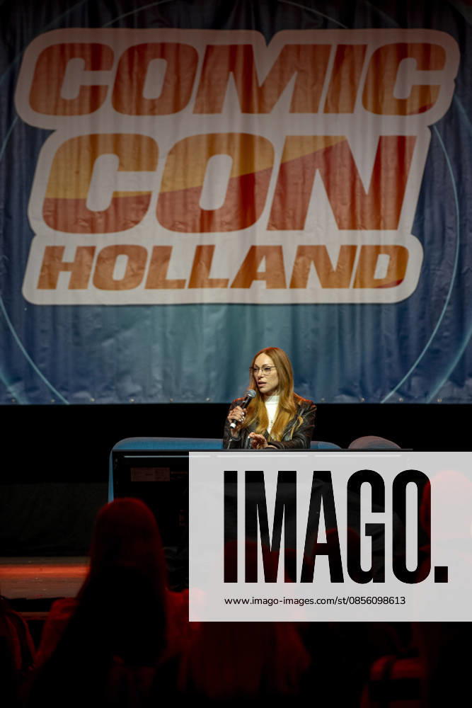 s-Hertogenbosch, Noord-Brabant, Netherlands: On May 9, 2026, Actor LAURA PREPON, known for her roles in That 70s Show and Orange Is the New Black, participates in a Q&A session at Comic Con Holland in s-Hertogenbosch, Netherlands. s-Hertogenbosch Netherlands - ZUMAp202 20260509_zip_p202_007