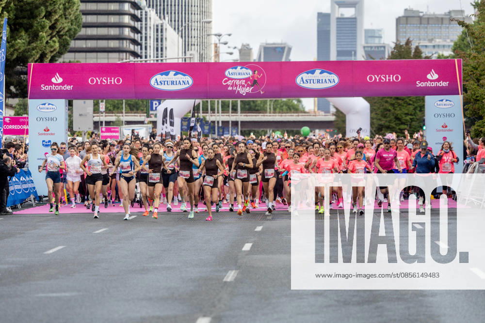 Womens Race 2026 in Madrid Numerous runners participate in the Womens Race 2026, on May 10, 2026, in Madrid Spain The 22nd edition of the Womens Race Central Lechera Asturiana has had 38,000 participants, who have run the 6 and a half kilometers from Paseo de la Castellana to Paseo de Camoens 10 MAY 2026 CARRERA POPULAR Madrid Madrid Espana