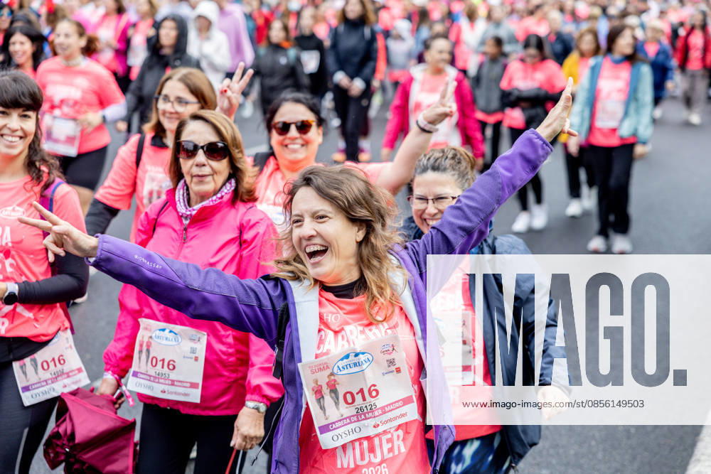 Womens Race 2026 in Madrid Numerous runners participate in the Womens Race 2026, on May 10, 2026, in Madrid Spain The 22nd edition of the Womens Race Central Lechera Asturiana has had 38 000 participants, who have run the 6 and a half kilometers from Paseo de la Castellana to Paseo de Camoens 10 MAY 2026 CARRERA POPULAR Madrid Madrid Espana