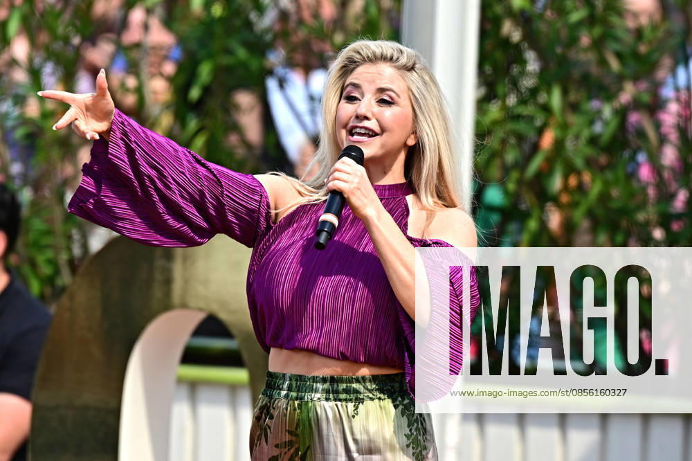 ZDF Fernsehgarten singer Beatrice Egli during the ZDF entertainment show Fernsehgarten on 10 05 2026 in Mainz 20260510MWI120449