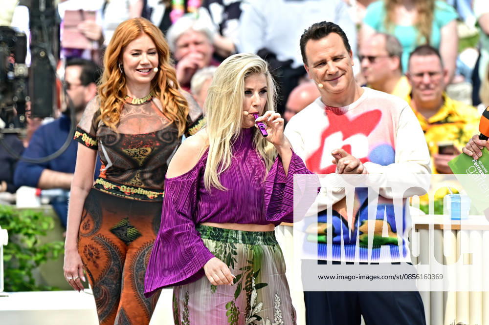 ZDF Fernsehgarten Beatrice Egli , Palina Rojinski and Guido Maria Kretschmer during the ZDF entertainment show Fernsehgarten on 10 05 2026 in Mainz 20260510MWI120771