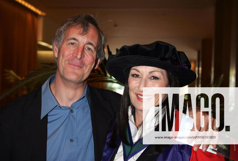 Honorary Degrees Ceremony Jun 17, 2005; Beverly Hills, CA, USA; ANJELICA HUSTON receives a honorary degrees by the National University of Ireland (NUI) in a formal ceremony in English, Gallic and Latin and Beverly Hilton Hotel, Beverly Hills, California. Pictured with TONY HUSTON. Mandatory Credit: Photo by David Livingston ZUMA Press. ( ) Copyright 2005 by David Livingston Beverly Hills CA USA
