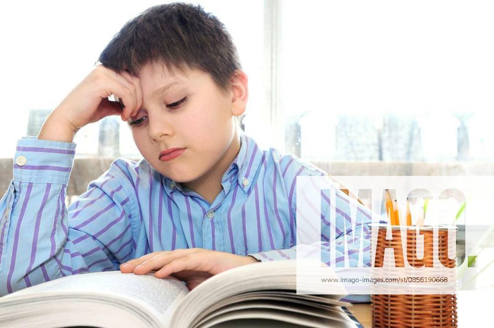 School boy studying model released Symbolfoto
