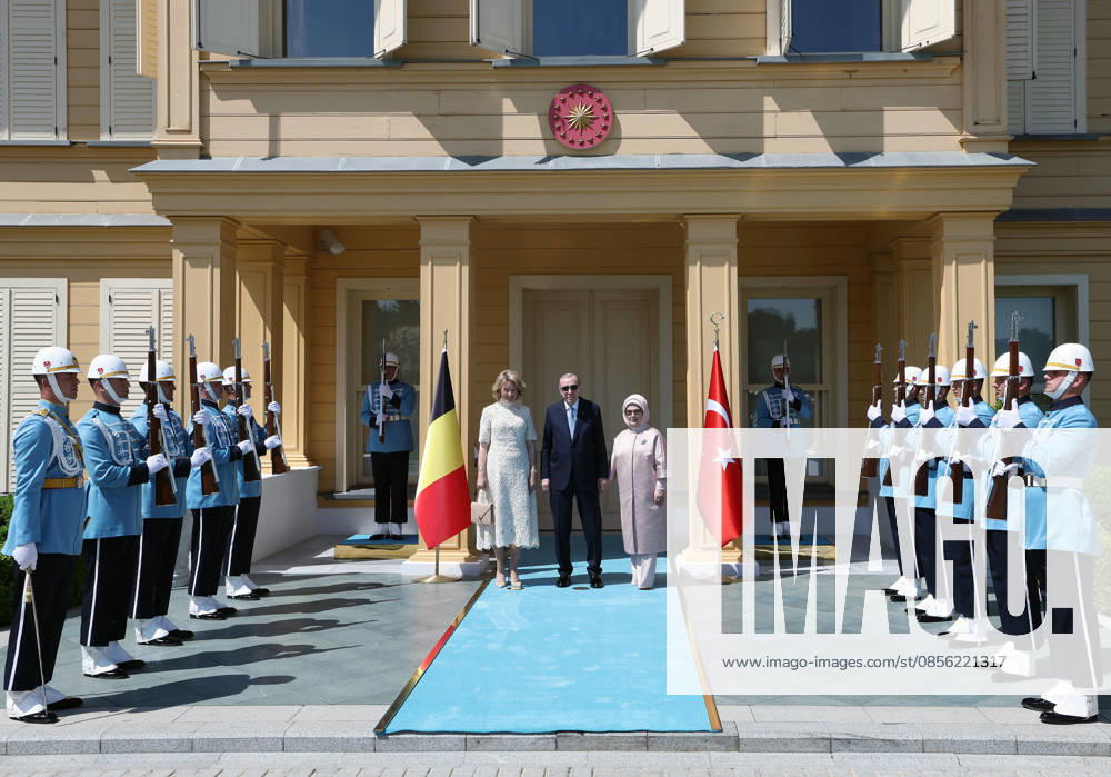 Turkish President Recep Tayyip Erdogan ISTANBUL, TURKIYE - MAY 11: (---- - MANDATORY CREDIT - TURKISH PRESIDENCY MUSTAFA KAMACI HANDOUT - NO MARKETING NO ADVERTISING CAMPAIGNS - DISTRIBUTED AS A SERVICE TO CLIENTS----) Turkish President Recep Tayyip Erdogan and Turkish First Lady Emine Erdogan meet with Queen Mathilde of Belgium at Dolmabahce Palace in Istanbul, Turkiye, on May 11, 2026. TUR Presidency Mustafa Kamaci Anadolu Istanbul Turkey. Editorial use only. Please get in touch for any other usage.