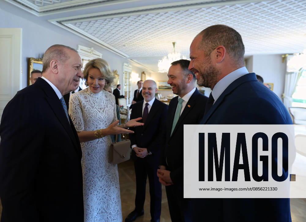 Turkish President Recep Tayyip Erdogan ISTANBUL, TURKIYE - MAY 11: (---- - MANDATORY CREDIT - TURKISH PRESIDENCY MUSTAFA KAMACI HANDOUT - NO MARKETING NO ADVERTISING CAMPAIGNS - DISTRIBUTED AS A SERVICE TO CLIENTS----) Turkish President Recep Tayyip Erdogan and Turkish First Lady Emine Erdogan meet with Queen Mathilde of Belgium at Dolmabahce Palace in Istanbul, Turkiye, on May 11, 2026. TUR Presidency Mustafa Kamaci Anadolu Istanbul Turkey. Editorial use only. Please get in touch for any other usage.