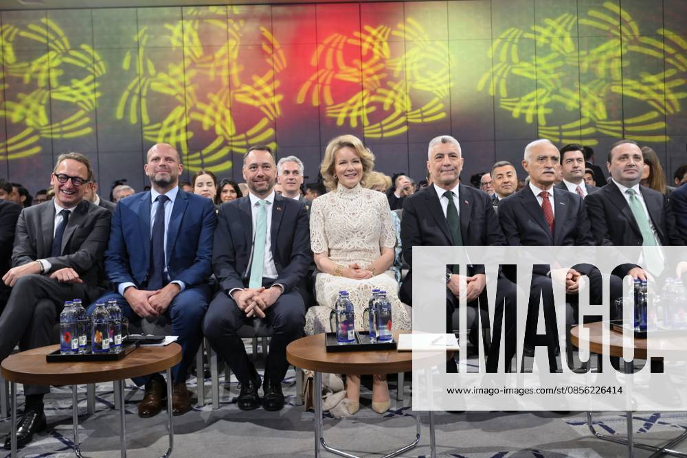Queen Mathilde Attends 2026 Turkey Economic Mission ISTANBUL, TURKEY - MAY 11: Boris Dillies (MR) Minister-President of the Government of the Brussels-Capital Region responsible for Security, Tourism, Energy, Scientific Research, External Relations, the Brussels Fire and Emergency Medical Service (SIAMU), and Bicultural Affairs, Theo Francken (N-VA), Minister of Defence of Federal Government, Maxime Prevot (Les Engages), Deputy Prime Minister and Minister of Foreign Affairs foreign of Federal Government, Queen Mathilde of Belgium pictured during the official launch event of the mission in presence of Omer Bolat, Minister of Trade during the Belgian Economic Mission to the Republic of Turkey on May 11, 2026 in Istanbul, Turkey
