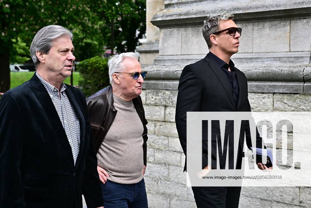 James Cooke (R) pictured during the funeral ceremony for Belgian media figure Hans Otten, Monday 11 May 2026 in Mechelen. Otten died on May 5. DIRKxWAEM 173490016