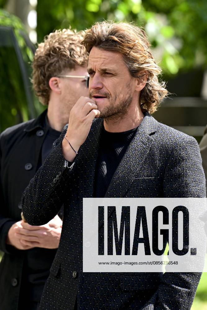 Television producer Tim Van Aelst attends the funeral ceremony for Belgian media figure Hans Otten, Monday 11 May 2026 in Mechelen. Otten died on May 5. DIRKxWAEM 173495480