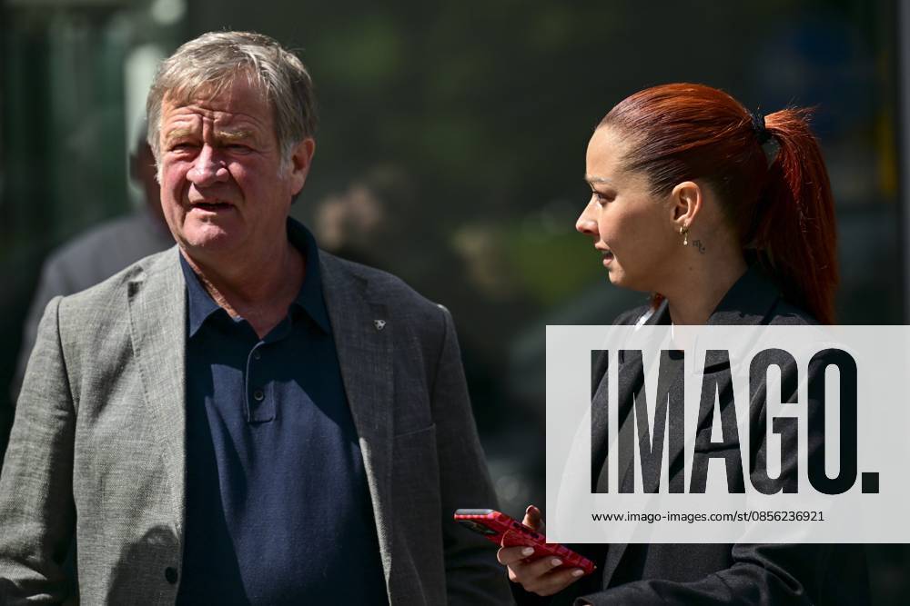 Wouter Torfs and Lotte Vanwezemael attend the funeral ceremony for Belgian media figure Hans Otten, Monday 11 May 2026 in Mechelen. Otten died on May 5. DIRKxWAEM 173495619