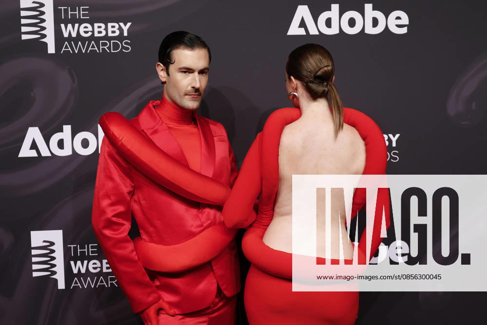 Nelson Tiberghien and Isabelle Chaput arrive on the red carpet for the 30th Annual Webby Awards at Cipriani Wall Street on Monday, May 11, 2026 in New York City. NYP20260511216 JOHNxANGELILLO