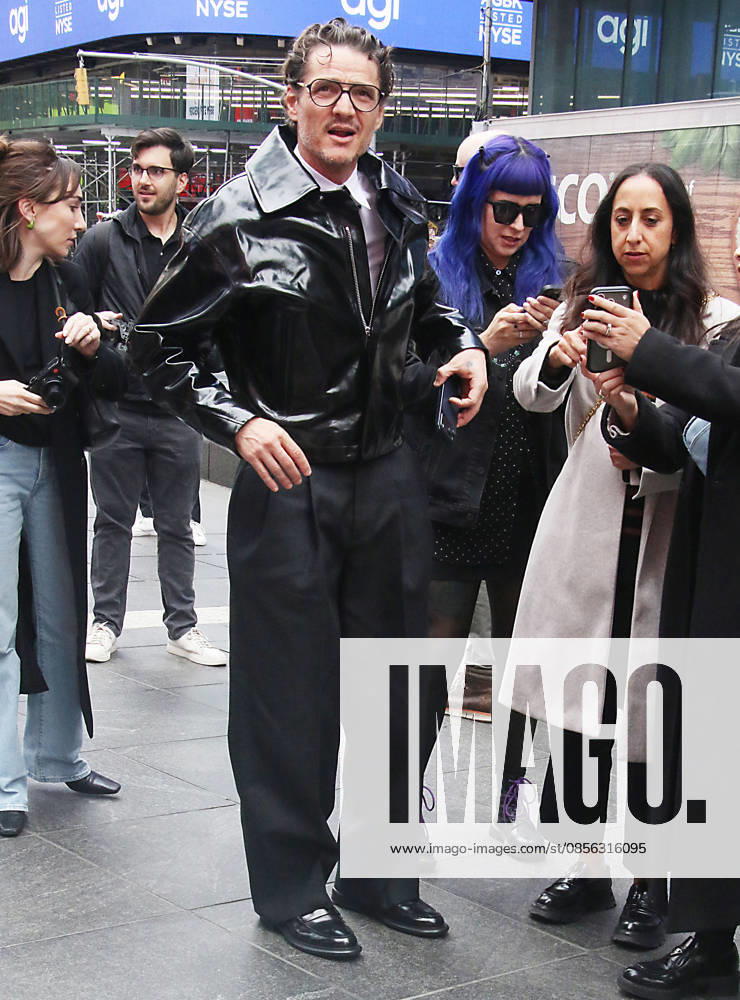 NEW YORK, NY- MAY 11: Pedro Pascal visits Times Square as part of a massive promotional blitz for his new film, The Mandalorian & Grogu on May 11, 2026 in New York City.