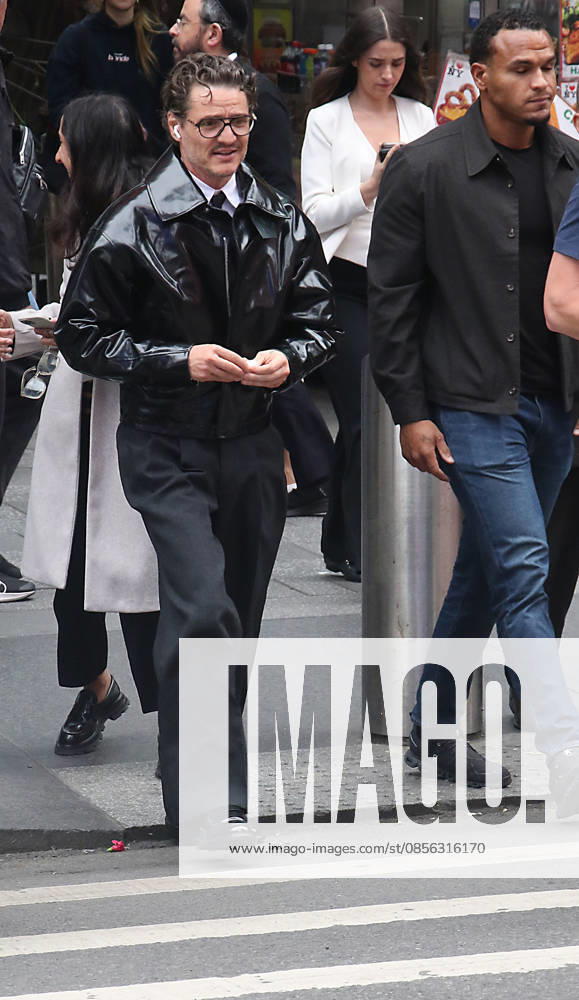 NEW YORK, NY- MAY 11: Pedro Pascal visits Times Square as part of a massive promotional blitz for his new film, The Mandalorian & Grogu on May 11, 2026 in New York City.