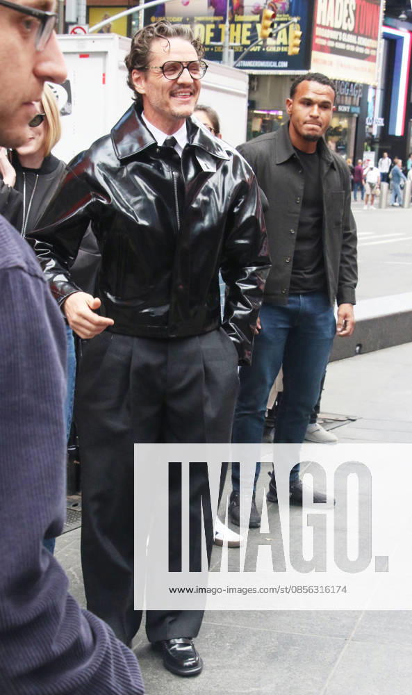 NEW YORK, NY- MAY 11: Pedro Pascal visits Times Square as part of a massive promotional blitz for his new film, The Mandalorian & Grogu on May 11, 2026 in New York City.