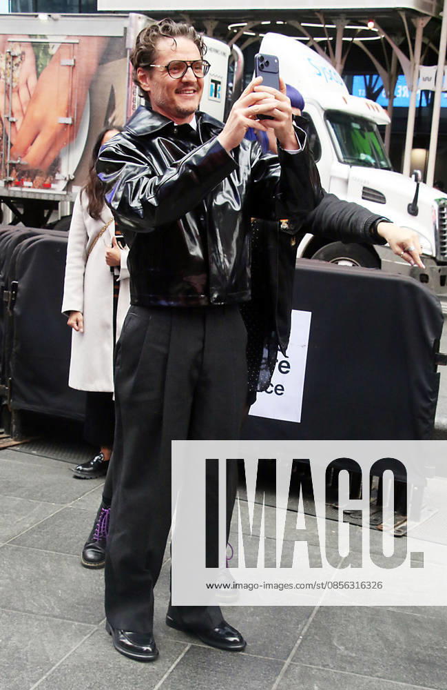 NEW YORK, NY- MAY 11: Pedro Pascal visits Times Square as part of a massive promotional blitz for his new film, The Mandalorian & Grogu on May 11, 2026 in New York City.