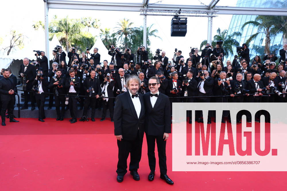 Cannes, Cote D azur, France: PETER JACKSON and ELIJAH WOOD during the red carpet for the premiere screening of THE ELECTRIC KISS at the 79th Annual Cannes Film Festival at Palais des Festivals in Cannes, France Cannes France - ZUMAc179 20260512_zep_c179_090