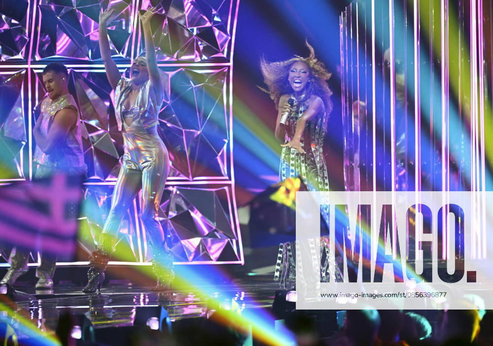 Senhit representing San Marino with the song Superstar during semi final 1 of the 70th Eurovision Song Contest ESC at the Wiener Stadthalle in Vienna, Austria, Tuesday 12 May 2026 VIENNA AUSTRIA