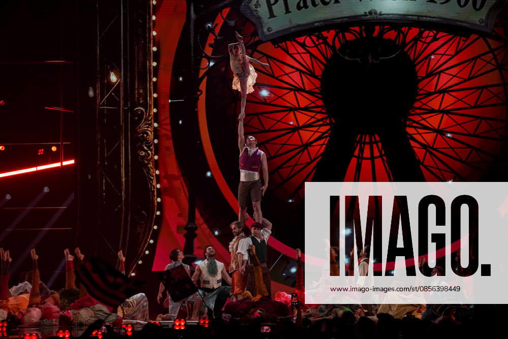Europe, Austria, Vienna 70 Eurovision Song Contest 2026 in the Wiener Stadthalle Semi final 1 The acrobatic group Zurcaroh