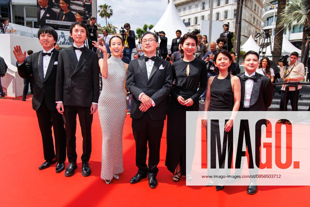A guest, Terutaro Osanai, Japanese actress Shizuka Ishibashi, Japanese director, screenwriter, editor, and producer Koji Fukada, Japanese actress Takako Matsu and Thai co-Producer Si En Tan attend the red carpet of Nagi Notes at the 79th Cannes Film Festival. Cannes France - ZUMAs197 20260513_aaa_s197_152
