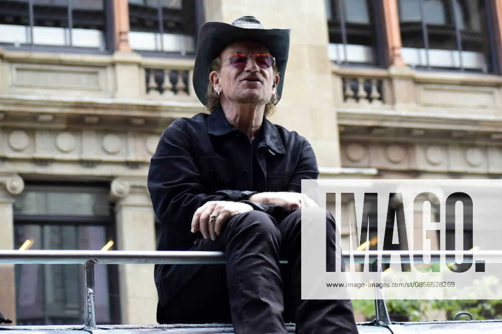 Bono lead of the Irish band U2, at the filming set for the upcoming music video Street of Dreams in Mexico City Downtown. on May 13, 2026 in Mexico City, Mexico. Mexico City Mexico - ZUMAe321 20260513_zea_e321_003