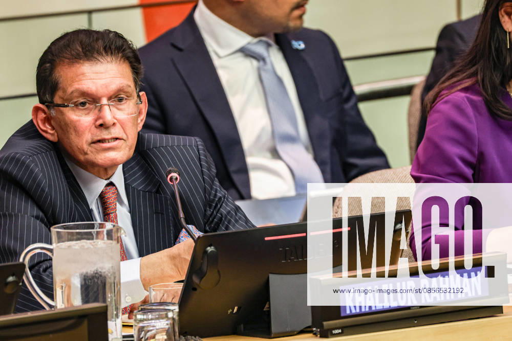KHALILUR RAHMAN is the High Representative of the Chief Adviser of Bangladesh on the Rohingya Crisis and Priority Issues speaks during an informal interactive dialogue as a candidate for President of the General Assembly at its eighty-first session, at UNHQ. The election is scheduled for 2 June 2026. New York USA - ZUMAo116 20260507_znp_o116_181