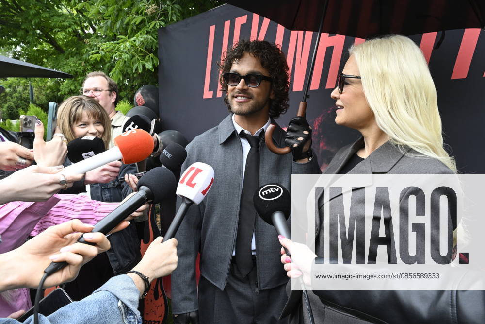 LKS 20260514 Finland s entry to the Eurovision Song Contest 2026, Linda Lampenius (right) and Pete Parkkonen during their press conference in Vienna, Austria, on May 14, 2026. - HEIKKI SAUKKOMAA Wien Austria