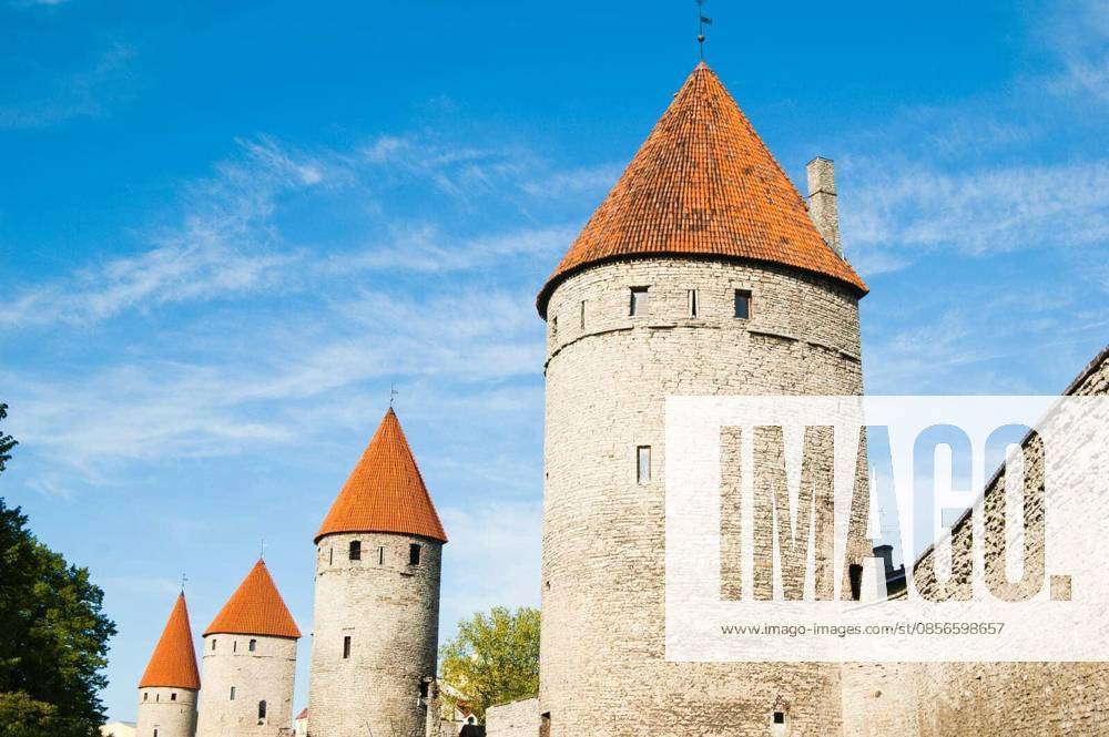 Towers of a fortification of Old Tallinn
