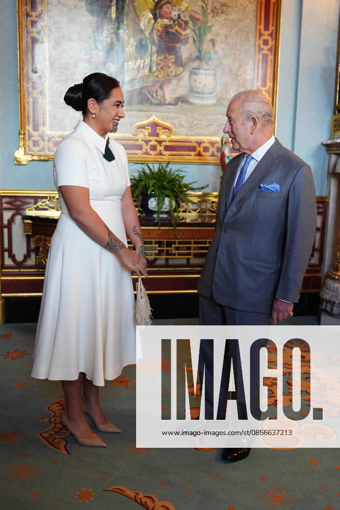 Audience at Buckingham Palace King Charles III during an audience with Maori queen, Te Arikinui Kuini Nga wai hono i te po, at Buckingham Palace, London. Picture date: Thursday May 14, 2026., Credit:Aaron Chown PA ROTA - B68 Avalon UK, London