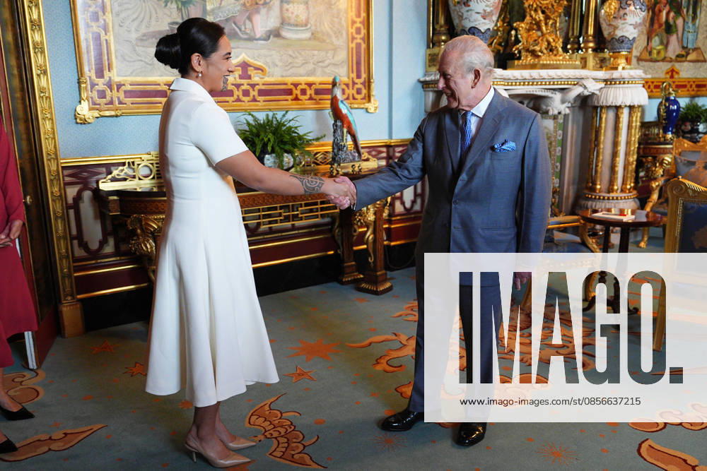 Audience at Buckingham Palace King Charles III during an audience with Maori queen, Te Arikinui Kuini Nga wai hono i te po, at Buckingham Palace, London. Picture date: Thursday May 14, 2026., Credit:Aaron Chown PA ROTA - B68 Avalon UK, London
