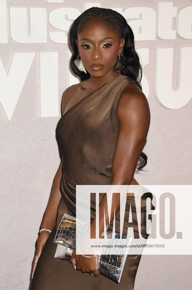 NEW YORK, NY- MAY 14: Ebony Riley at the 2026 Sports Illustrated Swimsuit Launch Party at the Hard Rock Hotel on May 14, 2026 in New York City.