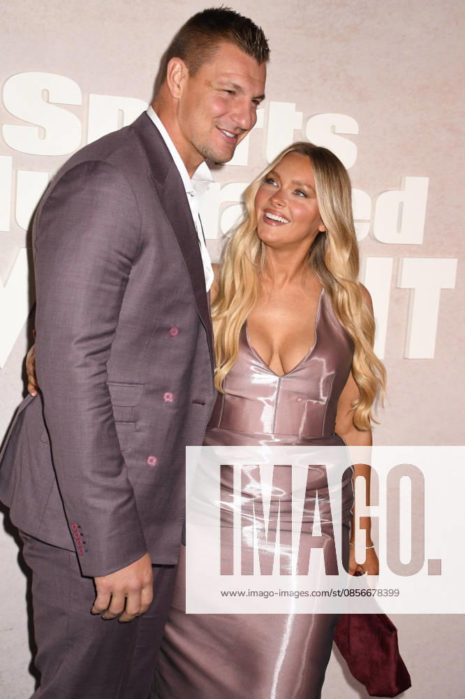 NEW YORK, NY- MAY 14: Rob Gronkowski, and Camille Kostek at the 2026 Sports Illustrated Swimsuit Launch Party at the Hard Rock Hotel on May 14, 2026 in New York City.