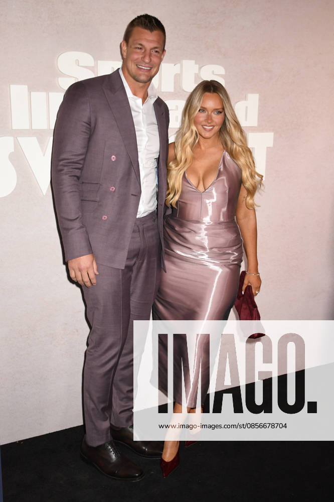 NEW YORK, NY- MAY 14: Rob Gronkowski, and Camille Kostek at the 2026 Sports Illustrated Swimsuit Launch Party at the Hard Rock Hotel on May 14, 2026 in New York City.