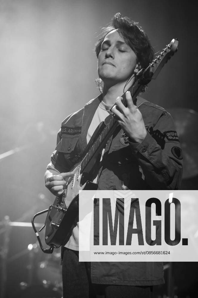 Matteo Mancuso at Islington Assembly Hall 14 05 2026 Matteo Mancuso performs live on stage at Islington Assembly Hall in London on 14th May 2026. Image converted to black and white. Matteo Mancuso guitars, Riccardo Oliva bass, Gianluca Pellerito drums., Credit:Zoran Veselinovic Avalon UK, London, Islington Assembly Hall