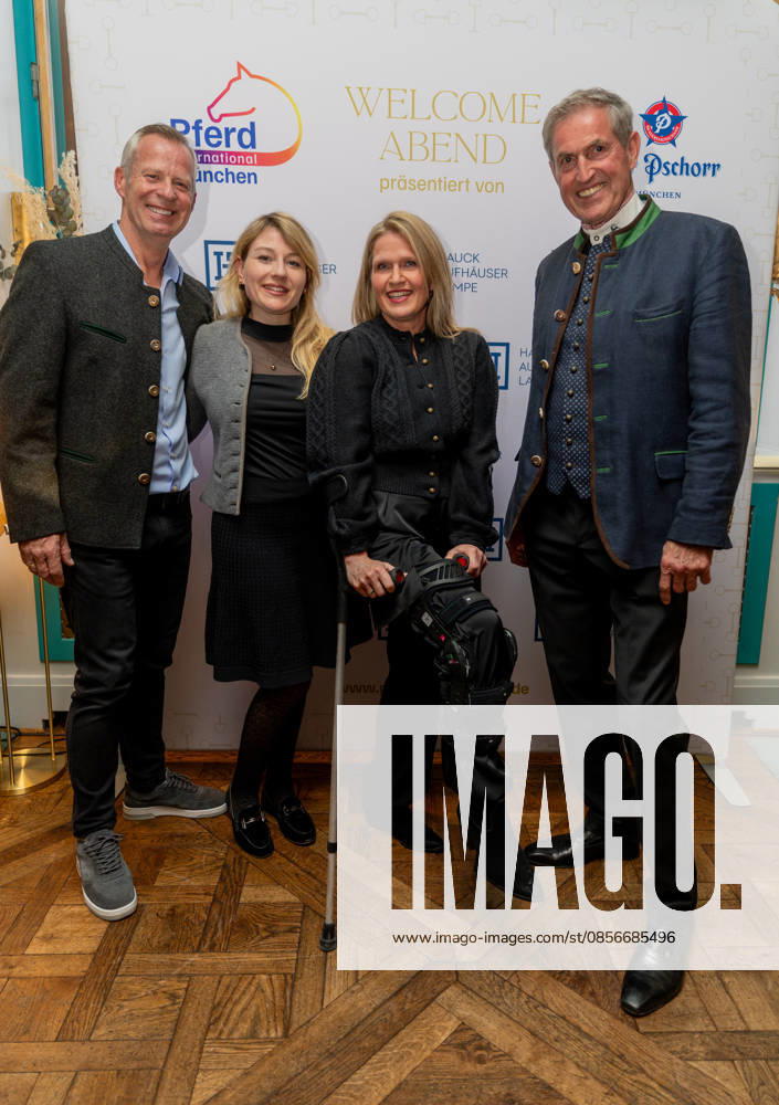 from left to right Frank Scheppendahl , Valeska Hauptmann, Kerstin von der Linden and Jürgen Blum, Welcome Evening of Pferd International Munich at the event location The Resi at Viktualienmarkt in Munich