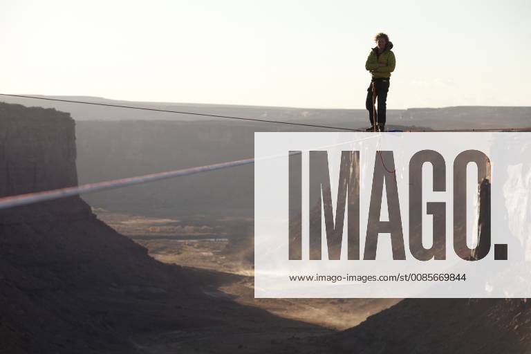 Andy Lewis highlining in Moab Utah, Moab Utah United States