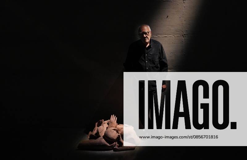 IPA84713311 - Milan, Preview of the Mimmo Paladino Installation Exhibition in the Sterling room of Palazzo Citterio, pictured Mimmo Paladino