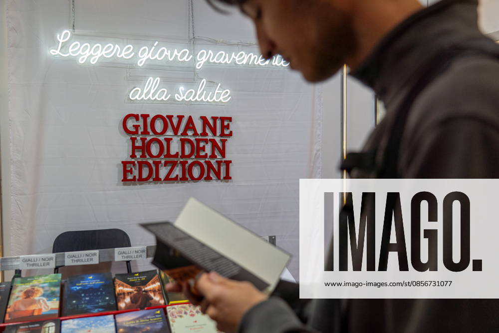 Some moments from the second day of the International Book Fair. Pictured is a boy reading a book. Turin, May 15, 2026 Turin Italy - ZUMAa289 20260515_zia_a289_009