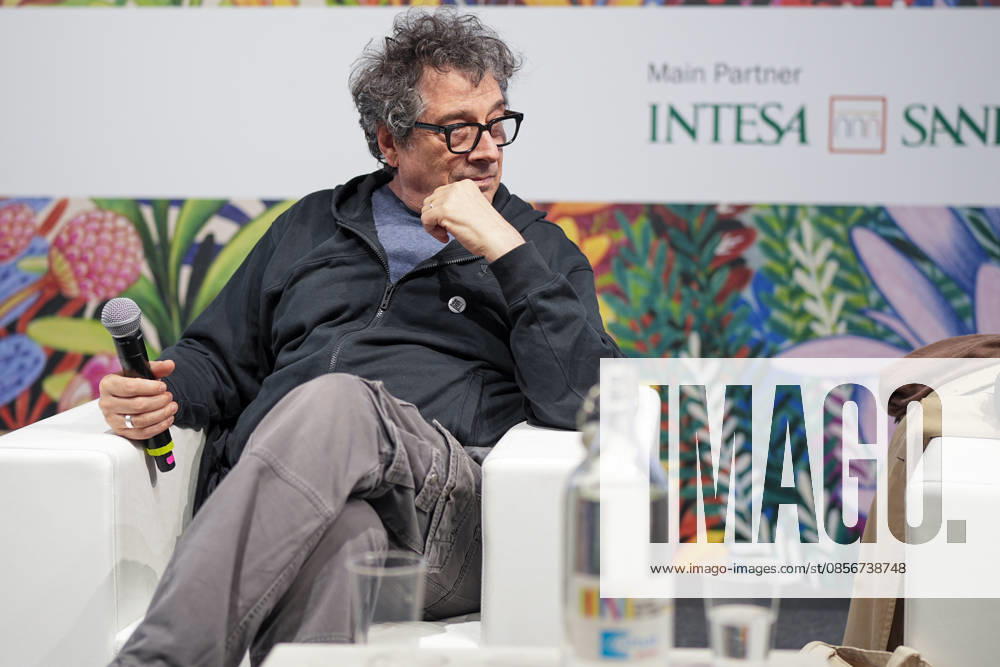 IPA84723871 - Turin. Second day of the 18th edition of the Turin International Book Fair entitled The World Saved by Kids. The fair will remain open from May 14 to 18, 2026 at Lingotto Fiere In the photo: Sandro Veronesi
