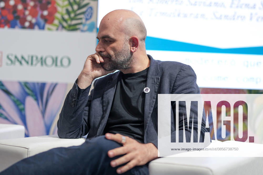 IPA84723874 - Turin. Second day of the 18th edition of the Turin International Book Fair entitled The World Saved by Kids. The fair will remain open from May 14 to 18, 2026 at Lingotto Fiere In photo: Roberto Saviano