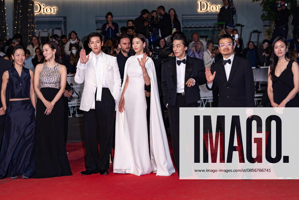 Cannes Gun-Che screening NG Kim Shin-rok, Shin Hyun-been, Koo Kyo-hwan, Ji Chang-wook, Jun Ji-hyun, Yeon Sang-ho and Yang Yu-min attending the ‘Gun-Che (Colony)’ Screening and Red Carpet at Palais Des Festivals in Cannes, France on May 15 2026 as part of the 79th Cannes Film Festival. Photo by Nicolas Genin ABACAPRESS.COM Cannes France
