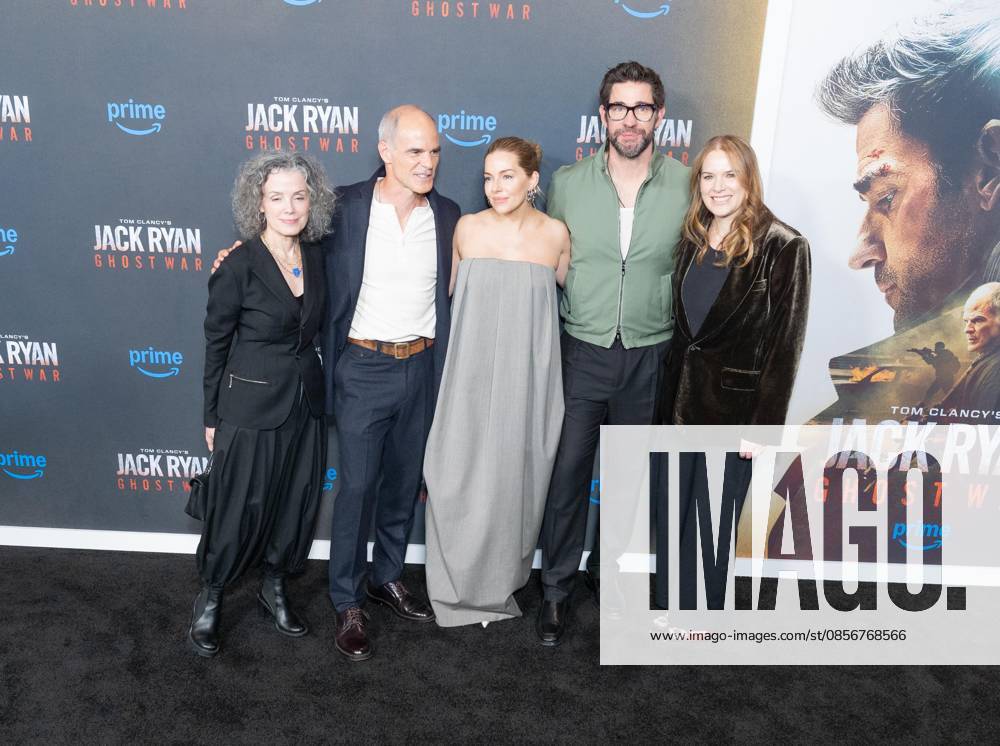 New York, NY, May 15, 2026: Courtenay Valenti, Michael Kelly, Sienna Miller, John Krasinski and Julie Rappaport attend World Premiere of Amazon MGM Studios Tom Clancy s Jack Ryan: Ghost War at Regal Times Square Bronx USA - ZUMAr339 20260515_znp_r339_067