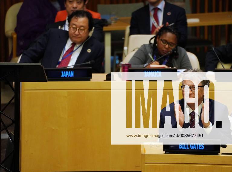 Bill Gates attends the Secretary-General s High Level Meeting on Financing the 2030 Agenda for Sustainable Development during the 73rd General Debate at the United Nations General Assembly at United Nations Headquarters at in New York City on September 24, 2018. NYP20180924328 JEMALxCOUNTESS
