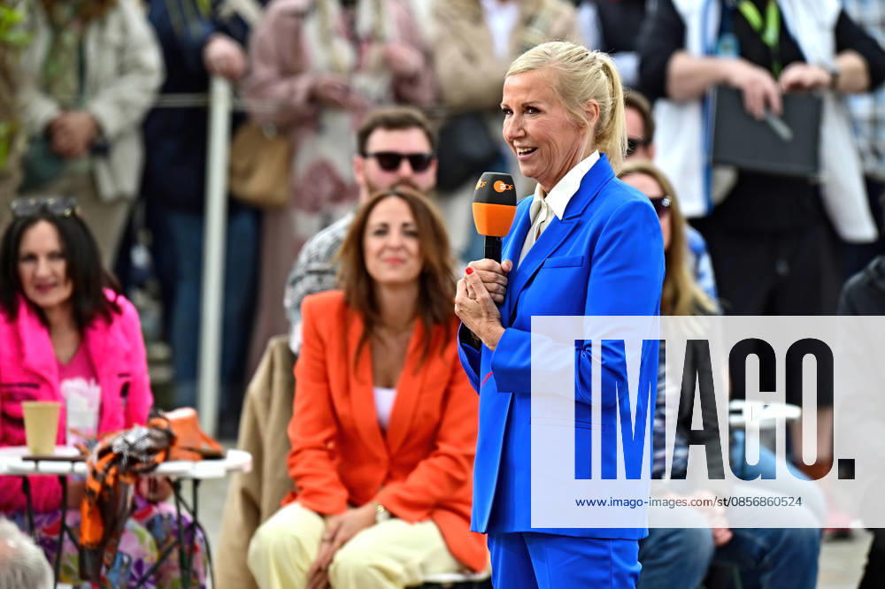 ZDF Fernsehgarten presenter Andrea Kiwi Kiewel during the ZDF entertainment show Fernsehgarten on 17 05 2026 in Mainz 20260517MWI122078