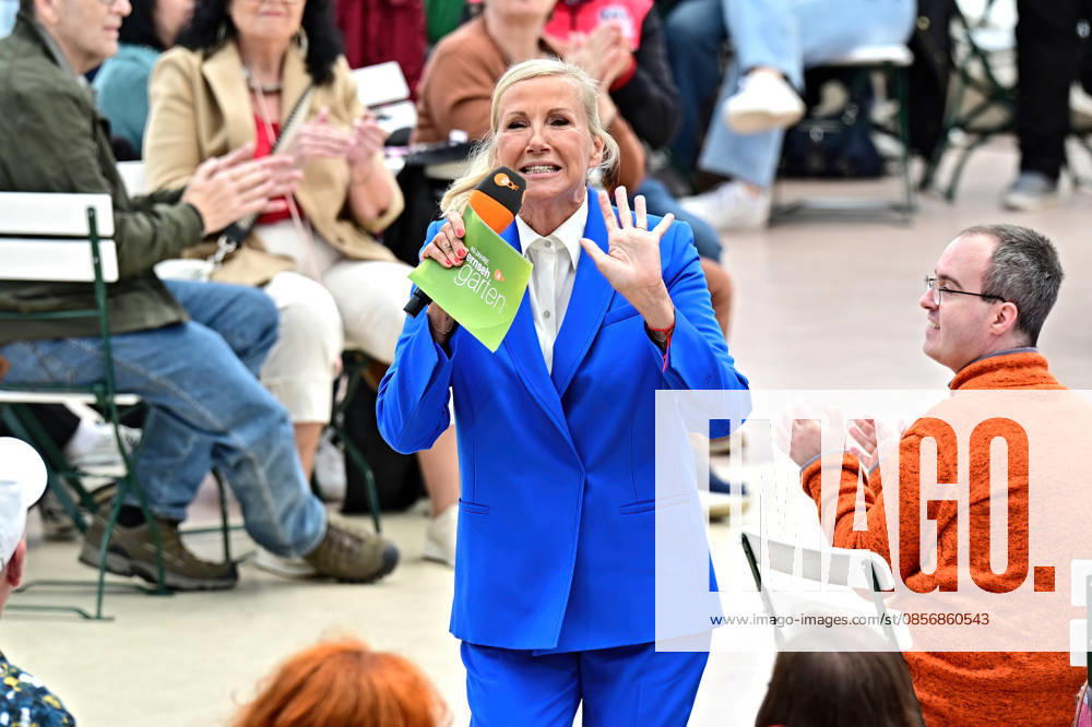 ZDF Fernsehgarten presenter Andrea Kiwi Kiewel during the ZDF entertainment show Fernsehgarten on 17 05 2026 in Mainz 20260517MWI122222