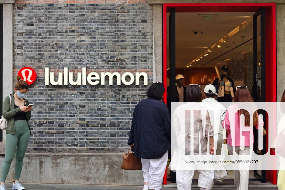 Lululemon Store A huge tennis decoration outside a Lululemon flagship store attracts customers in Shanghai, China on May 18, 2026. Shanghai Shanghai China