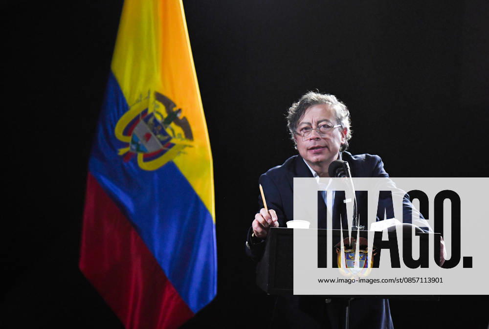 Colombian President Gustavo Petro in Bogota Colombian president Gustavo Petro takes part during an event in Bogota, Colombia may 19, 2026. Photo by: Andres Lozano Long Visual Press Bogota Bogota D.C Colombia